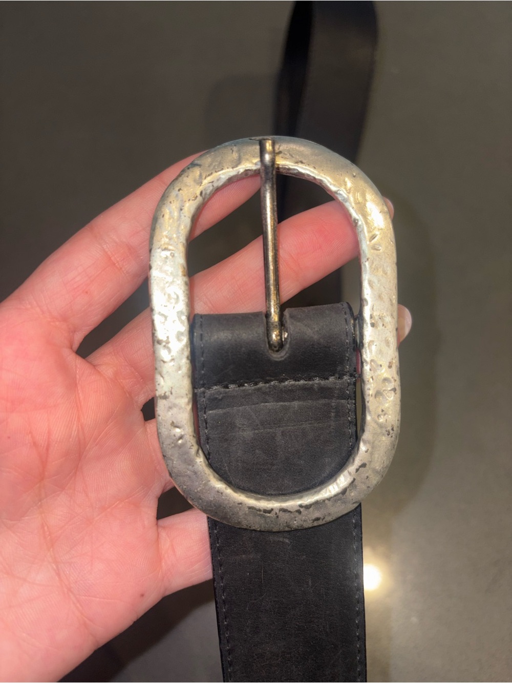 Leather Rock belt- woman’s- size 34 - Picture 2 of 4